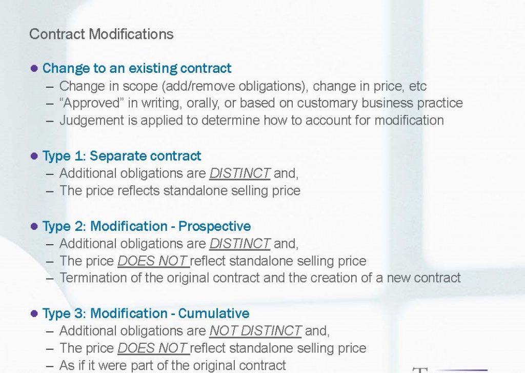 ASC 606 contract modifications